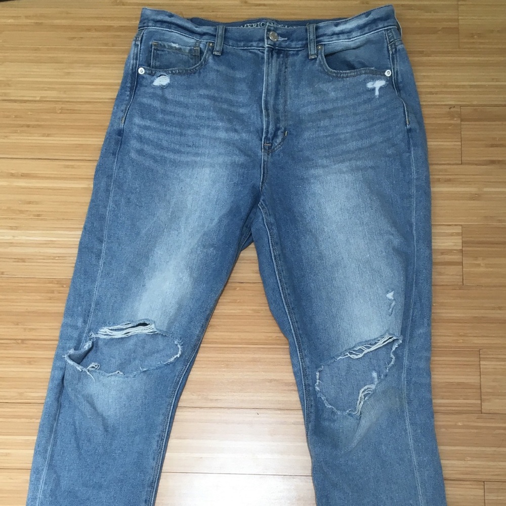 American Eagle Distressed Mom Jeans